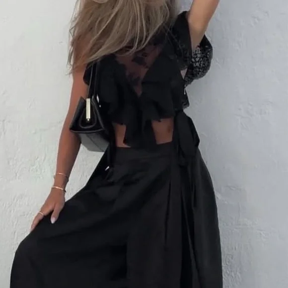 Black Women's Jumpsuit by Zimmermann - Picture 2 of 4